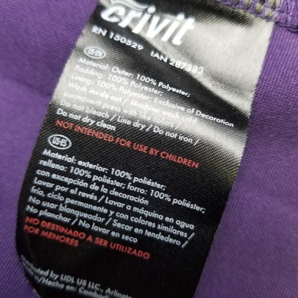 Crivit Purple Zip Front Athletic Jacket Nice Size Small 4/6 - Picture 7 of 11